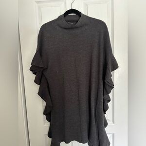 Elie Tahari Gray Poncho Sweater
